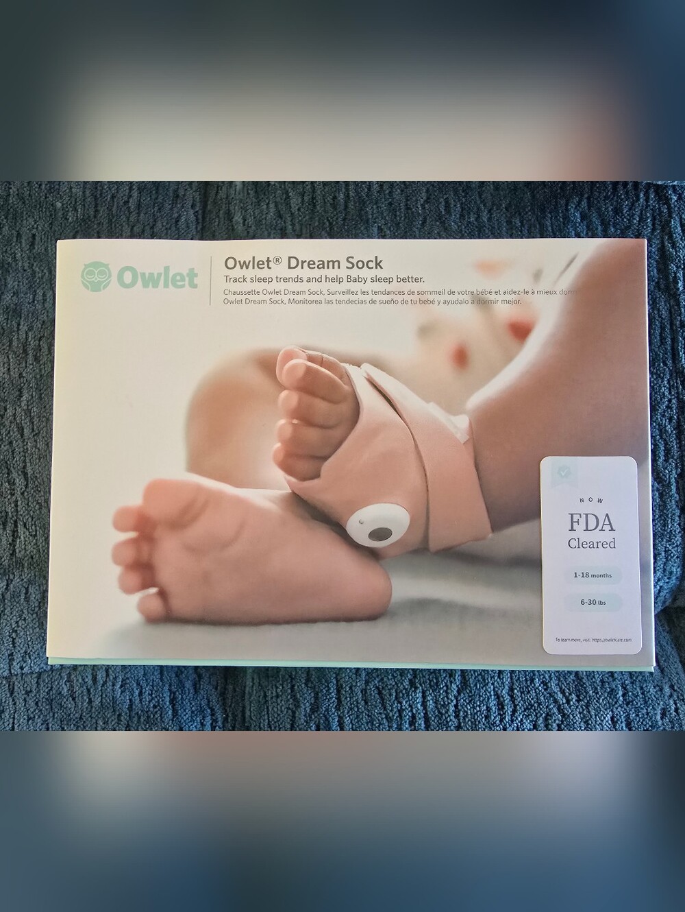 Owlet Dream Sock Baby Sleep Monitor - Dusty Rose